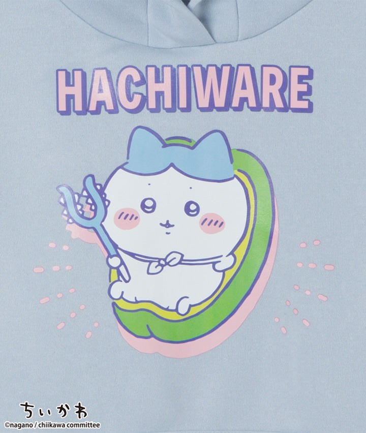 Chiikawa (Hachiware) Girl's Pullover Parka Hoodie with Ears [Blue] (140cm and up)