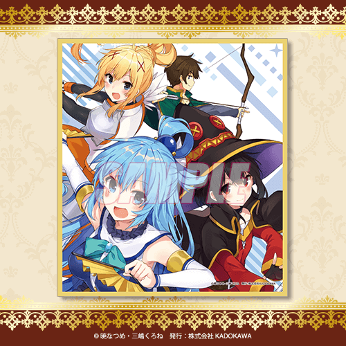 Konosuba: God's Blessing on this Wonderful World! 10th Anniversary Mini Illustration Board (Cover Illustration)