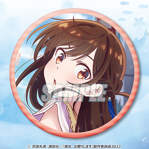 Rent-A-Girlfriend Swimsuit and Girlfriend 76mm Can Badge Collection