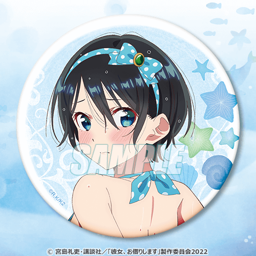 Rent-A-Girlfriend Swimsuit and Girlfriend 76mm Can Badge Collection
