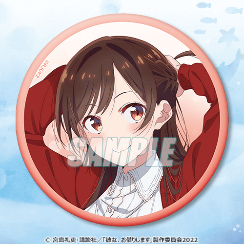 Rent-A-Girlfriend Swimsuit and Girlfriend 76mm Can Badge Collection