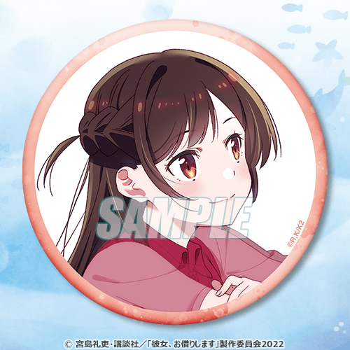 Rent-A-Girlfriend Swimsuit and Girlfriend 76mm Can Badge Collection