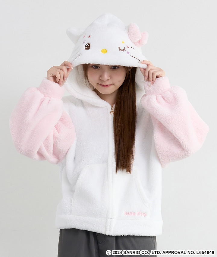 Sanrio Characters (Hello Kitty) "Wink" Cosplay Boa Parka Hoodie