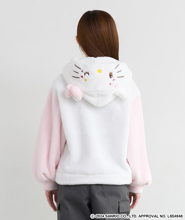 Sanrio Characters (Hello Kitty) "Wink" Cosplay Boa Parka Hoodie