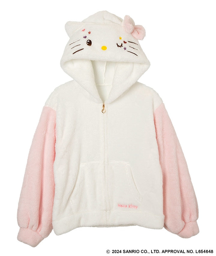 Sanrio Characters (Hello Kitty) "Wink" Cosplay Boa Parka Hoodie