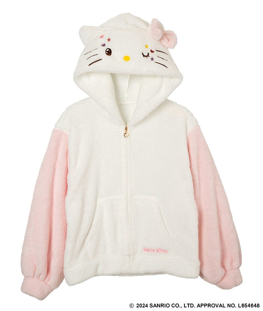 Sanrio Characters (Hello Kitty) "Wink" Cosplay Boa Parka Hoodie
