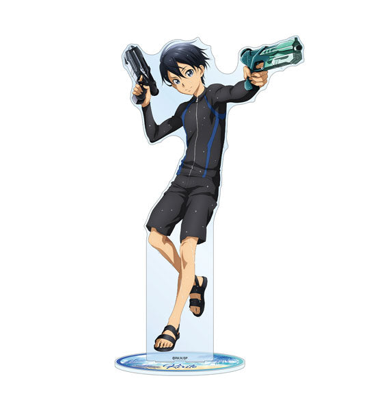 Sword Art Online Newly Drawn Kirito Water Gun Battle Ver. Extra Large Acrylic Stand