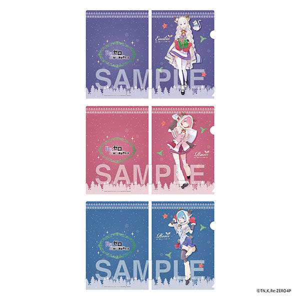 Re:Zero Starting Life in Another World Clear File Set Christmas Costume Ver.