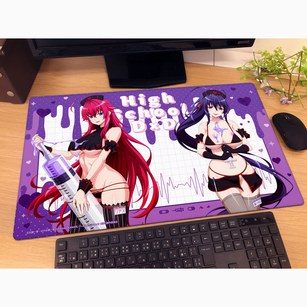 High School DxD HERO Original Rubber Mat (Rias Gremory & Akeno Himejima/Black Nurse)