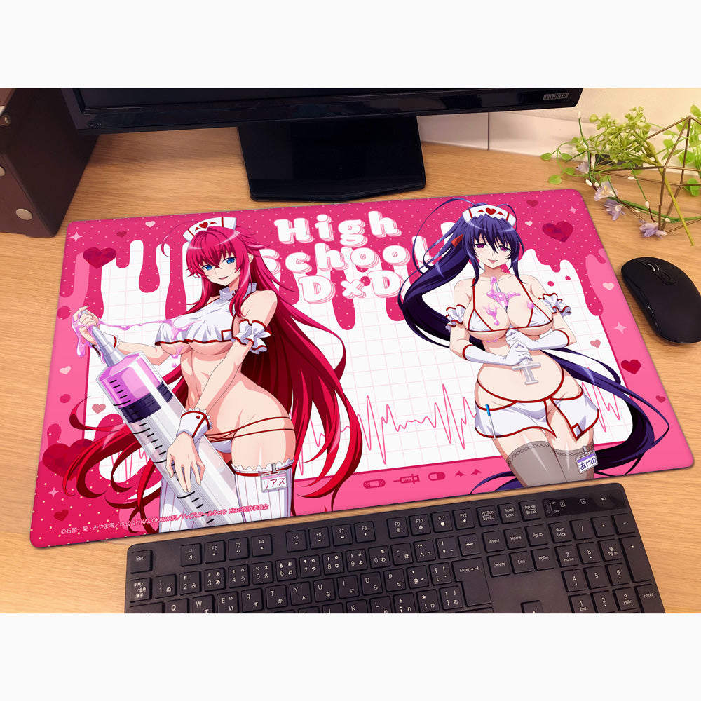 High School DxD HERO Original Rubber Mat (Rias Gremory & Akeno Himejima/White Nurse)