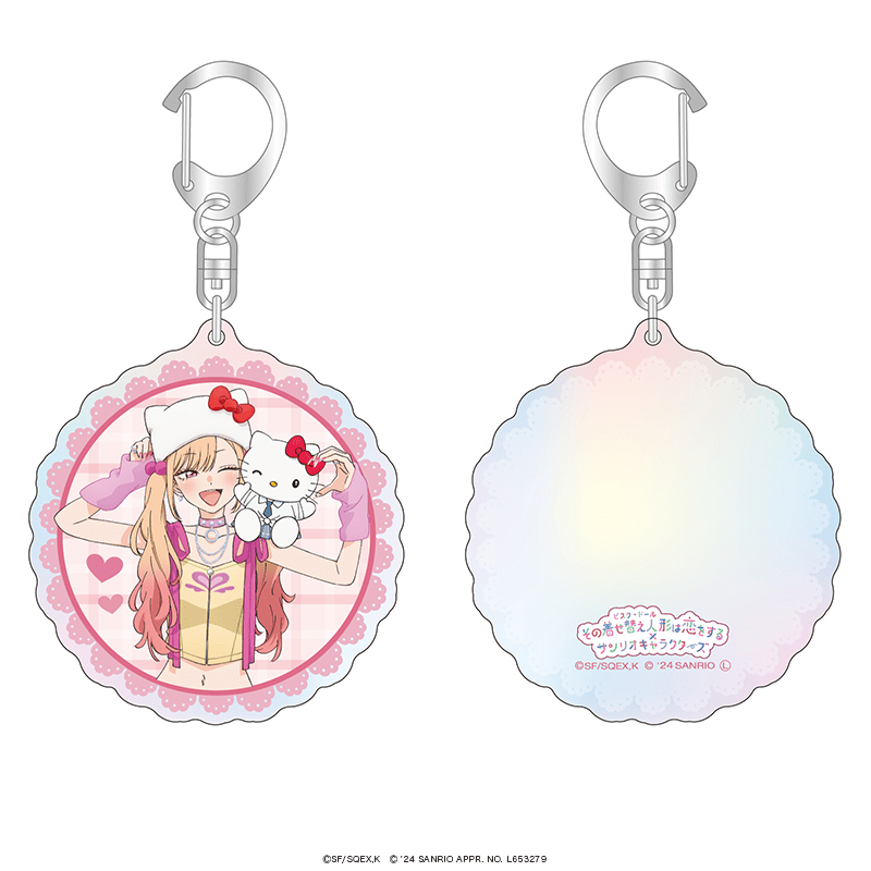 My Dress-Up Darling x Sanrio Characters Aurora Acrylic Keychain Kitagawa Marin x Hello Kitty