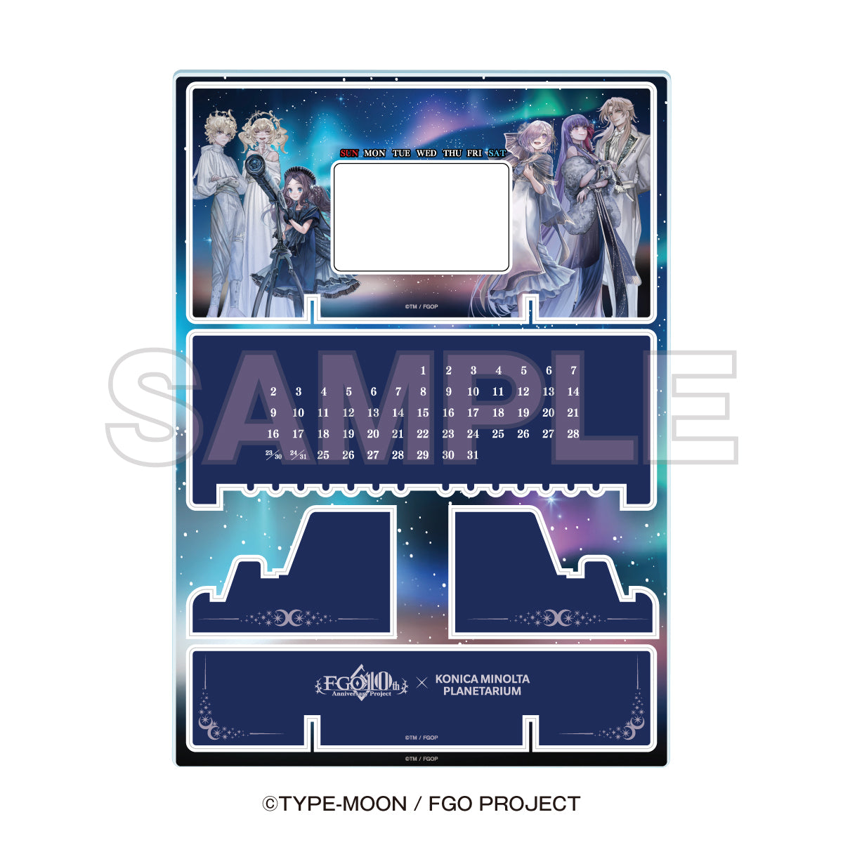 "Fate/Grand Order x Konica Minolta Planetarium" Acrylic Calendar