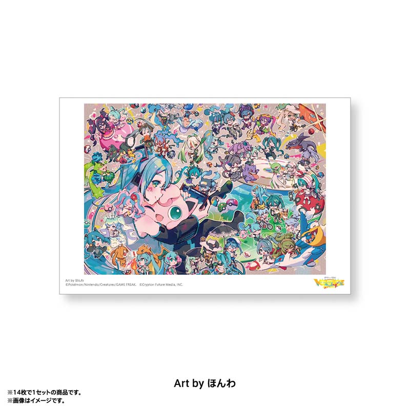 Pokémon feat. Hatsune Miku VOLTAGE Live! Postcard Set C (14 postcards)