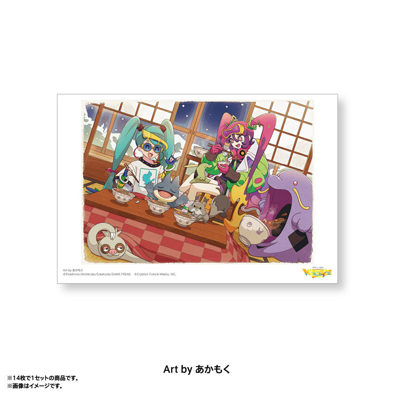 Pokémon feat. Hatsune Miku VOLTAGE Live! Postcard Set D (14 postcards)