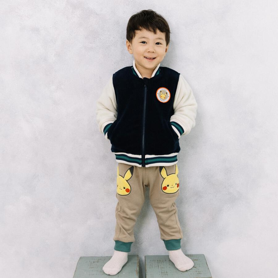 Monpoke Long Pants Fleece with Boa Appliqué 100cm