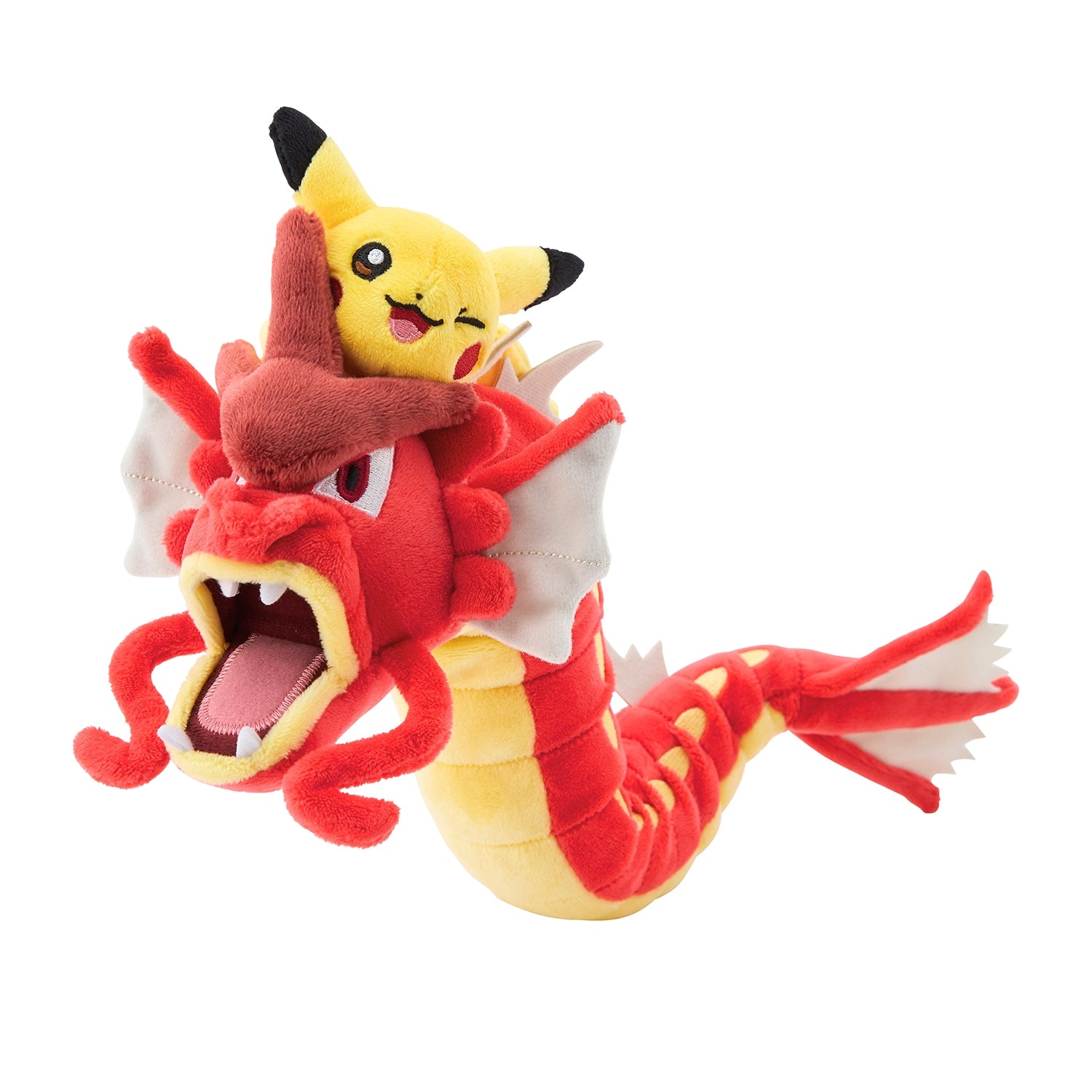 Pokémon Center Hiroshima R Red Gyarados and Pikachu Plush