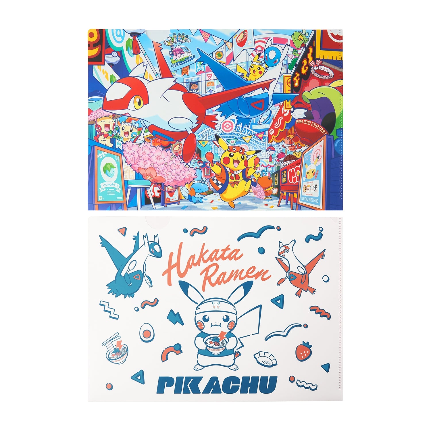 Pokémon Center Fukuoka R Set of 2 A4 Clear Files