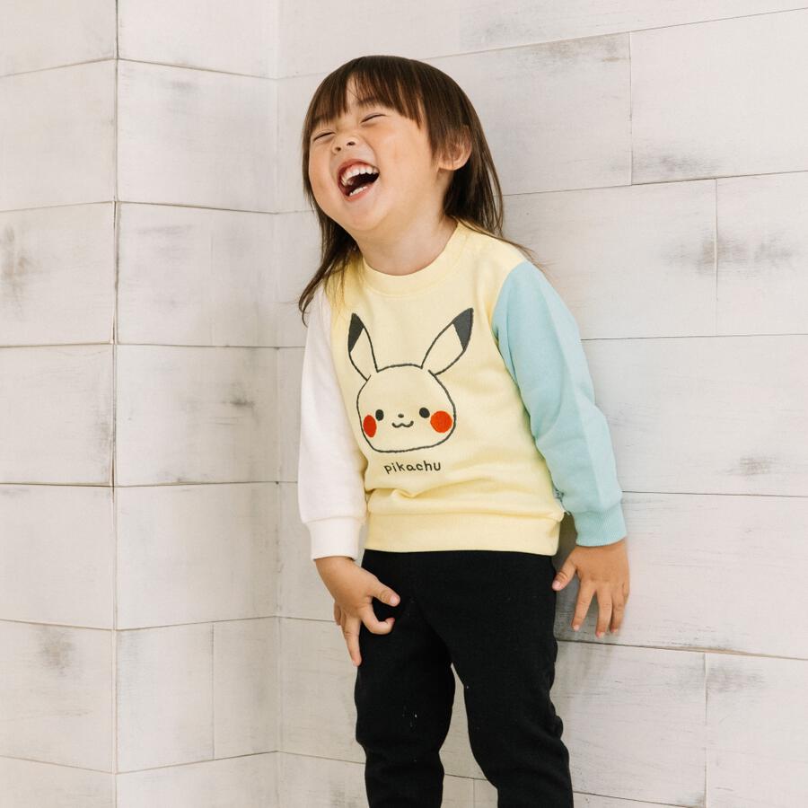 Monpoke Pikachu Sweatshirt with Sleeve Panels 90cm