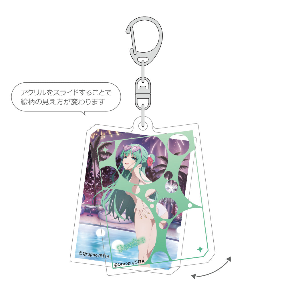 Nukitashi The Animation Original Illustration Slide Acrylic Keychain Night Pool Ver. (3 types)