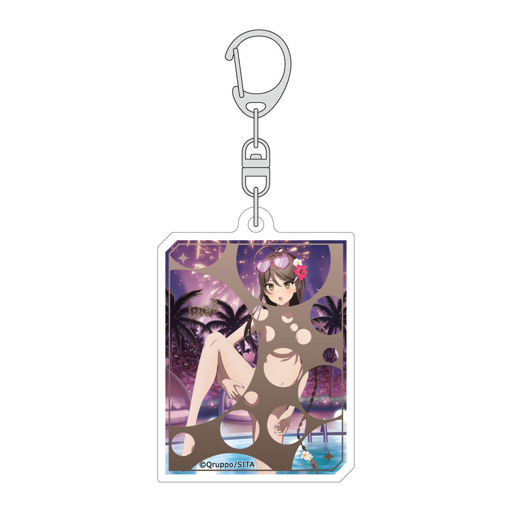 Nukitashi The Animation Original Illustration Slide Acrylic Keychain Night Pool Ver. (3 types)