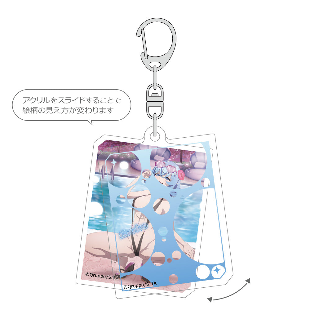 Nukitashi The Animation Original Illustration Slide Acrylic Keychain Night Pool Ver. (3 types)