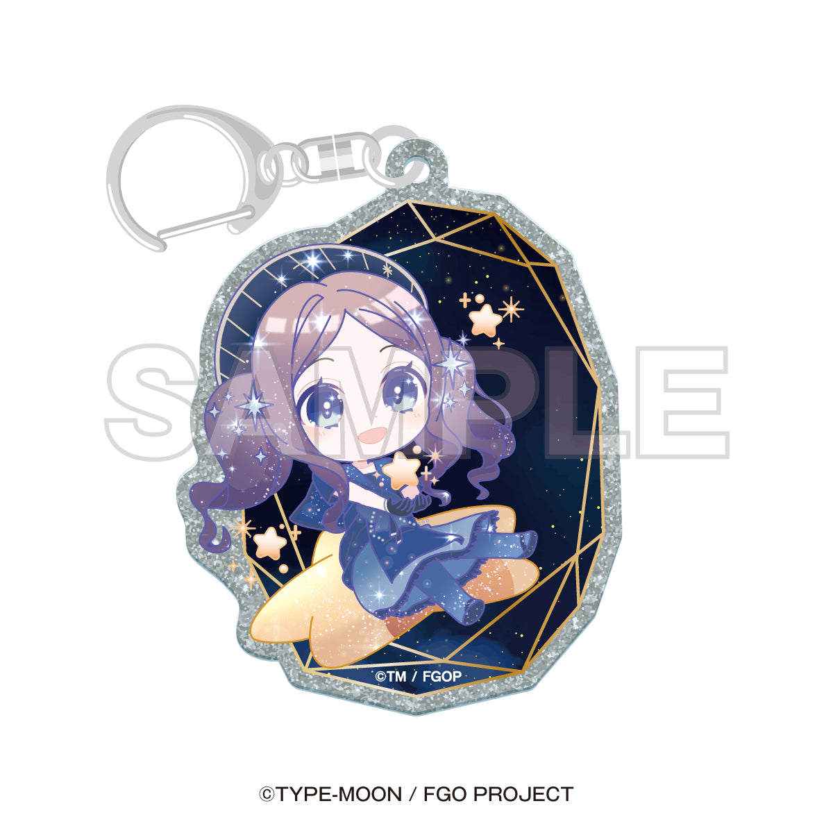 "Fate/Grand Order x Konica Minolta Planetarium" Mini Character Glitter Acrylic Keychain (8 types)