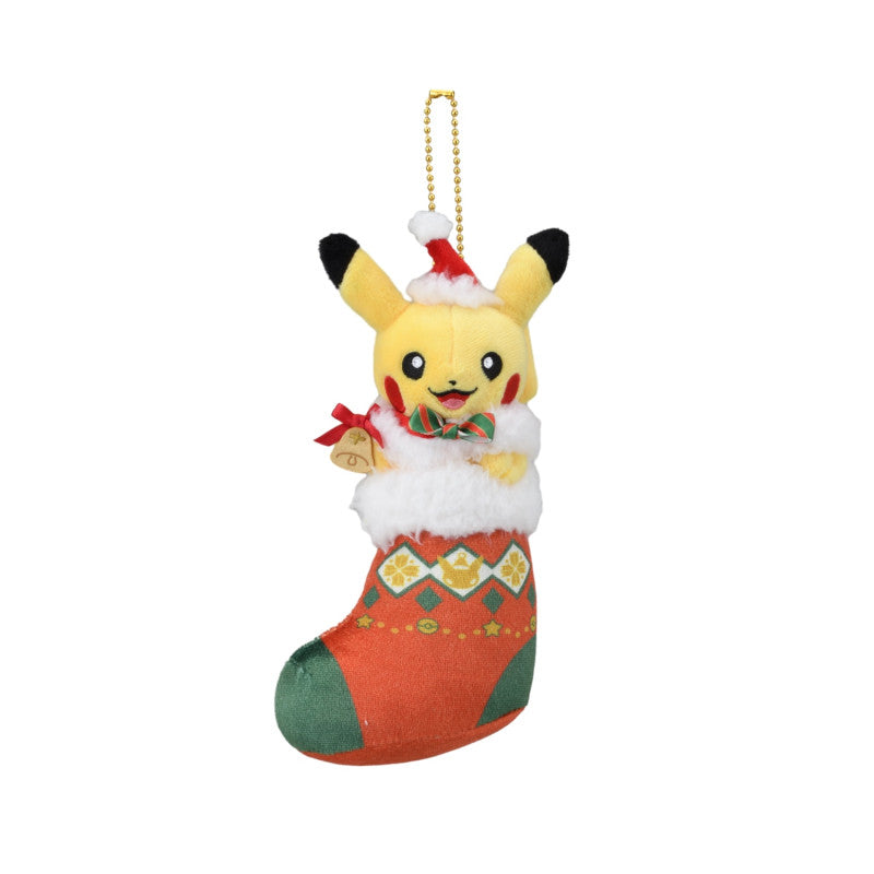 Pokémon Paldea's Christmas Market Pikachu Plush Mascot Keychain
