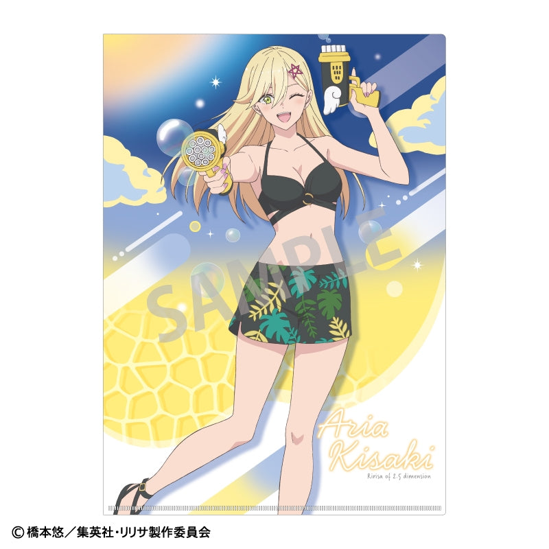 "2.5 Dimensional Seduction" A4 Single Clear File Kisaki Aria/Swimsuit x Bubble Gun