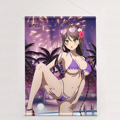 Nukitashi The Animation Original Illustration B2 Tapestry Night Pool Ver. Rei Tadasugawa