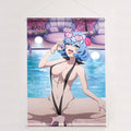 Nukitashi The Animation Original Illustration B2 Tapestry Night Pool Ver. Ikuko Onata
