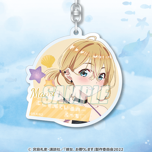 Rent-A-Girlfriend Swimsuit and Girlfriend Acrylic Keychain with Message Mami Nanami (Exclusive)