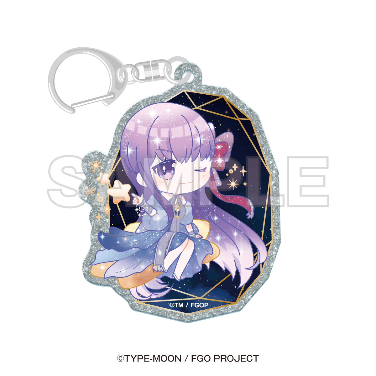 "Fate/Grand Order x Konica Minolta Planetarium" Mini Character Glitter Acrylic Keychain (8 types)